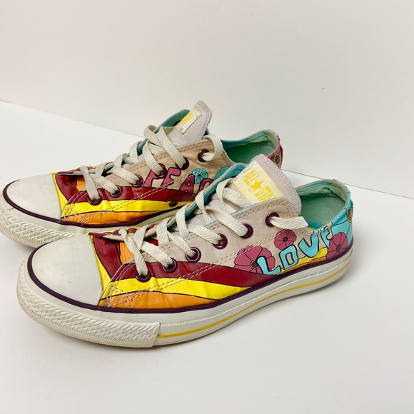 Converse | Shoes | Peace And Love Converse Chuck Taylor Low Top | Poshmark